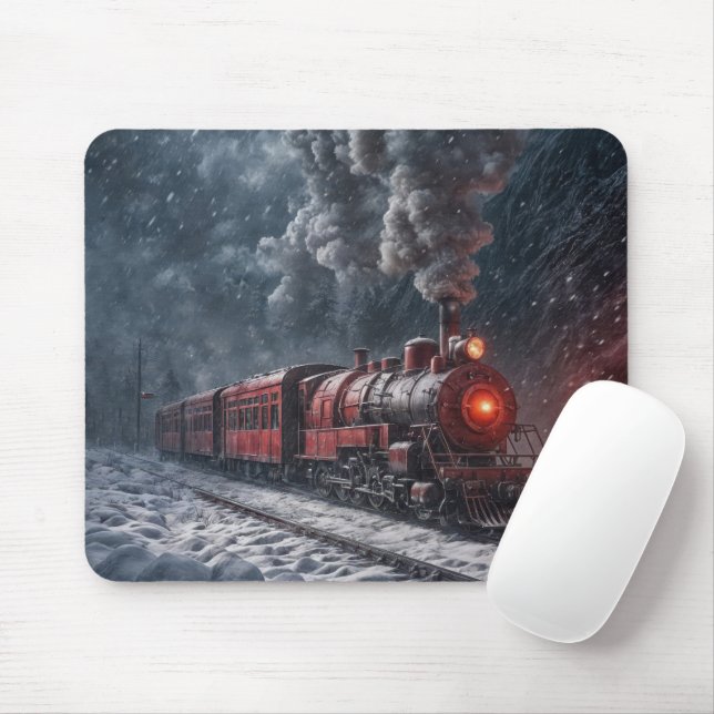 Tapis De Souris Train à neige (Avec souris)