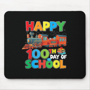 Tapis De Souris Train Chemin De Fer Joyeux 100e Jour D'École Garço