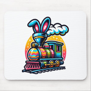 Tapis De Souris Train de lapin Chemin de fer Œuf de Pâques Enfants
