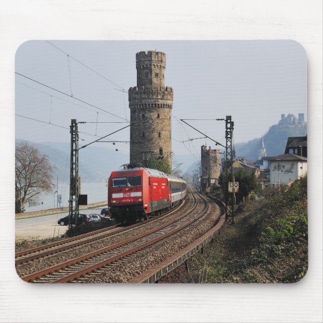 Tapis De Souris Train de voyageurs à Oberwesel (Devant)