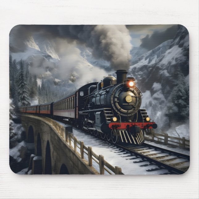 Tapis De Souris Train en montagne (Devant)