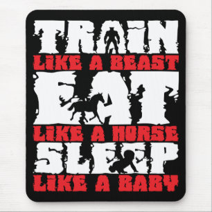 Tapis De Souris Train Like A Beast - Gymnase et remise en forme Mo
