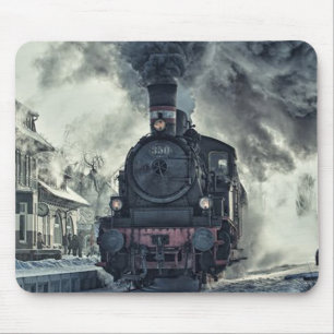 Tapis De Souris Train moteur à vapeur vintage