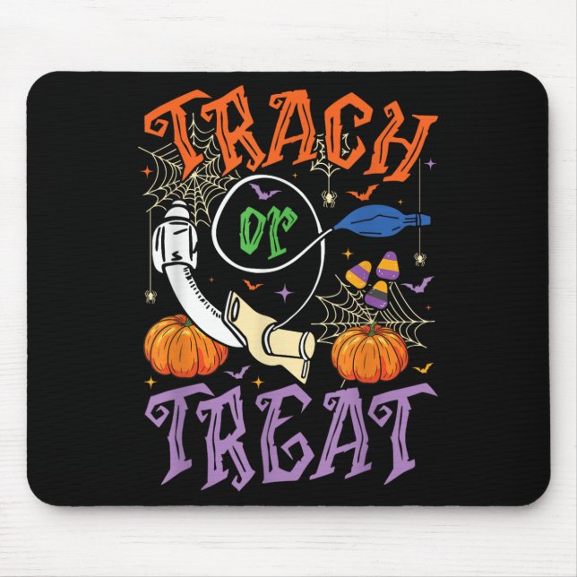 Tapis De Souris Traiter Ou Traiter Les Icu Rn Halloween (Devant)