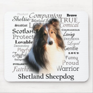 Tapis De Souris Traits Mousepad de Sheltie
