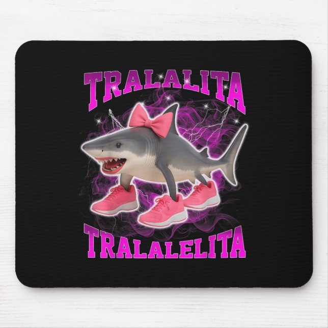 Tapis De Souris Tralalita Tralalelita Funny Brainrot italien Hallo (Devant)
