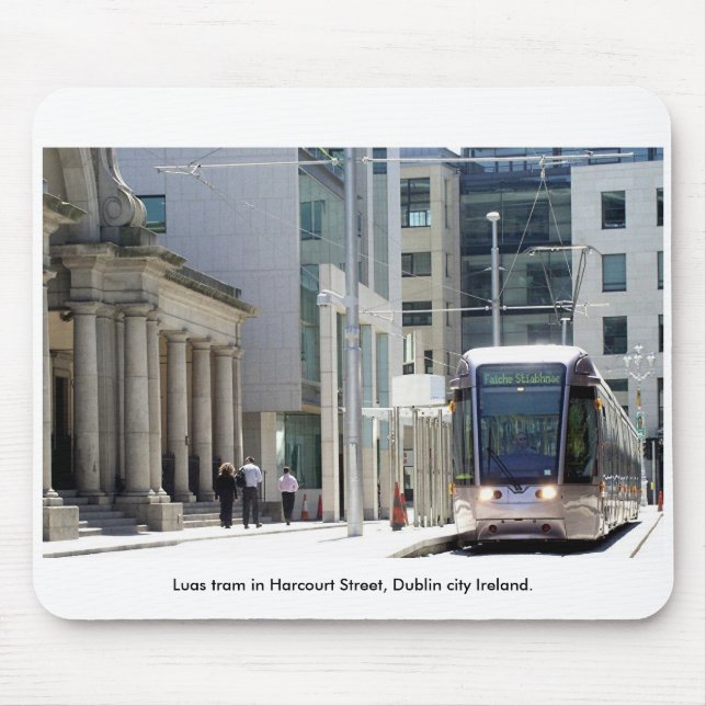 Tapis De Souris Tramway Luas, Harcourt St, Dublin City Irlande (Devant)