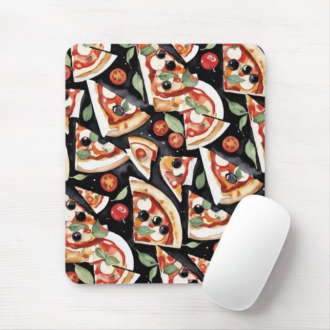 Tapis De Souris Tranches De Pizza Abstraites Sur Un Arrière - plan (Avec souris)