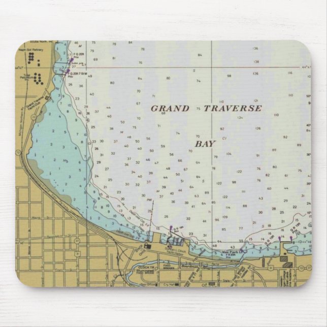 Tapis de souris transversal de diagramme de port (Devant)