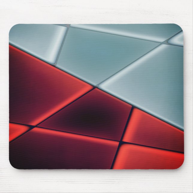 Tapis De Souris Trapézoïdes rouge à gris avec possibilité de chang (Devant)