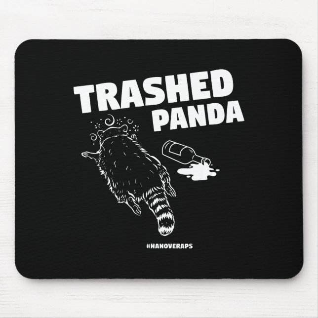 Tapis De Souris Trashed Panda Drunken Raccoon Funny Meme  (Devant)