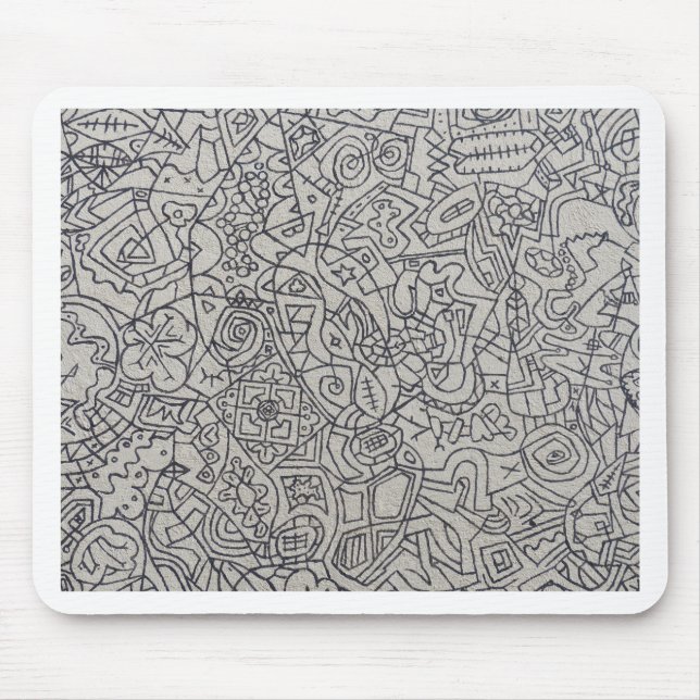 Tapis De Souris Travail de ligne d'œuvre de graffiti (Devant)