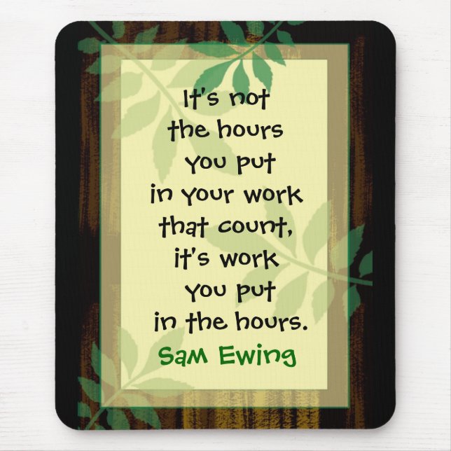 Tapis De Souris Travail Mousepad de motivation (Devant)
