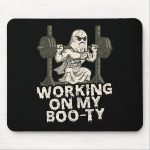Tapis De Souris Travailler Sur Mon Boo-ty Funny Halloween Ghos Mus