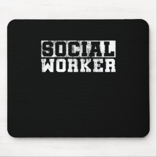 Tapis De Souris Travailleur social Vintage Funny Job Title École T