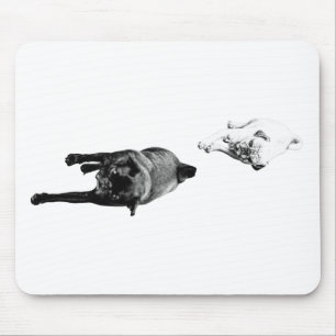 Tapis De Souris Travailleurs réguliers, duo de bureau pour chiens