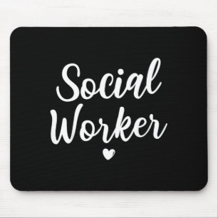 Tapis De Souris travailleuse sociale femmes hommes enfants mois de