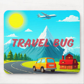 Tapis De Souris Travel Bug / J'aime voyager Souris Pad