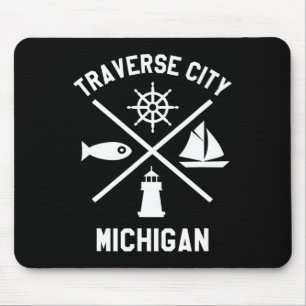 Tapis De Souris Traverse City Nord du Michigan La voilière à voile