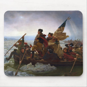 Tapis De Souris Traversée du fleuve Delaware, George Washington