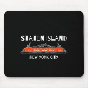 Tapis De Souris Traversier de Staten Island New York Art Graphique