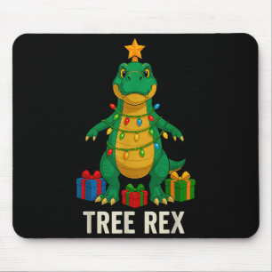 Tapis De Souris Tree Rex Drôle Dinosaure Noël
