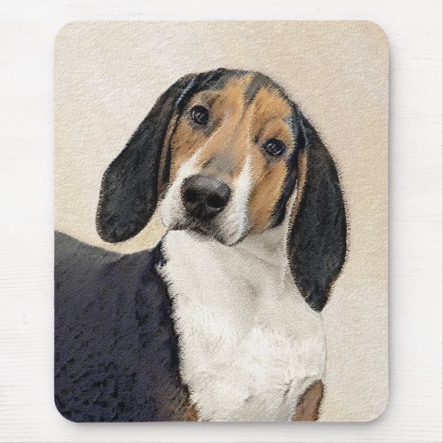 Tapis De Souris Treeing Walker Coonhound Peinture - Art original (Devant)