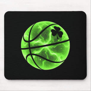 Tapis De Souris Trèfle Chanceux Shamrock Basball Saint-Patrick Irl