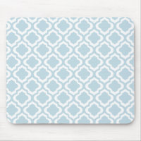 Trèfle marocain de Quatrefoil de treillis de bleus