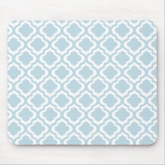 Tapis De Souris Trèfle marocain de Quatrefoil de treillis de bleus