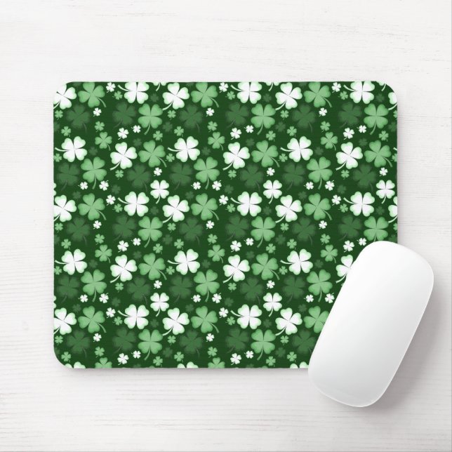 Tapis De Souris Trèfle vert, jour de la Saint-Patrick (Avec souris)