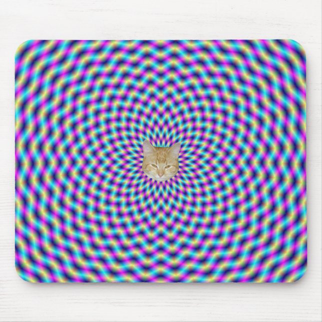 Tapis De Souris treillis Mousepad en bleu et rose (Devant)