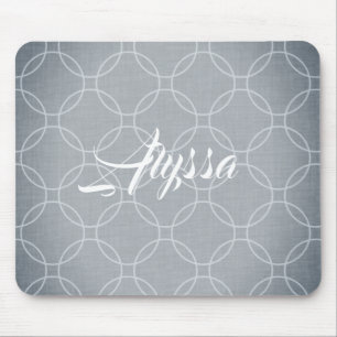 Tapis De Souris Trellis en ardoise gris acier personnalisé