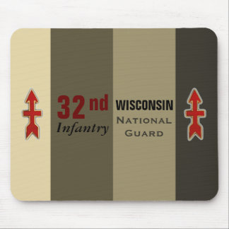 Tapis De Souris trente-deuxième Garde nationale du Wisconsin