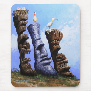 Tapis De Souris "Tres Hombres Tikis "