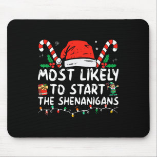 Tapis De Souris Très Probable De Commencer La Famme De Noël Des Sh