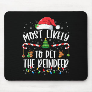 Tapis De Souris Très Probable De Pet La Famille De Noël Reindeer M