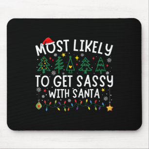 Tapis De Souris Très Probable D'Obtenir Sy Avec Père Noël Correspo