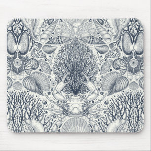 Tapis De Souris Trésors de plage, coquillages, crabes, coraux et s