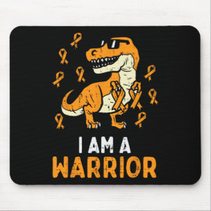 Tapis De Souris Trex Orange Ribbon Im Un Guerrier Leucémie Sensibi