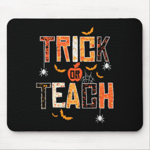 Tapis De Souris Tri Ou Enseigner Retro Halloween Enseignantes Femm