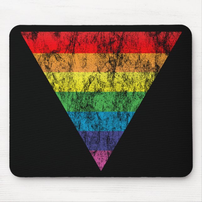 Tapis De Souris triangle arc-en-ciel. (Devant)