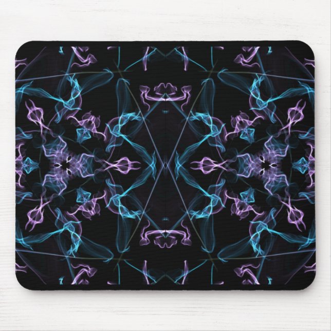 Tapis De Souris Triangle bleu et violet Mandala (Devant)