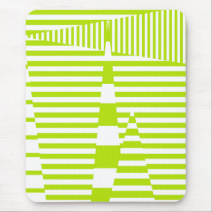 Tapis De Souris Triangle - Lime vert et blanc