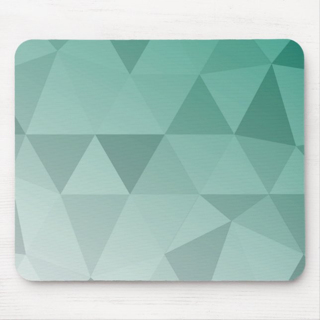 Tapis De Souris Triangles Abstraits Motif sans soudure - Vert (Devant)