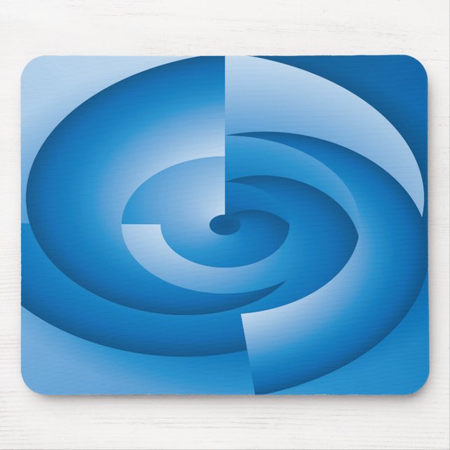 Tapis De Souris Triangles bleus tournant (Devant)