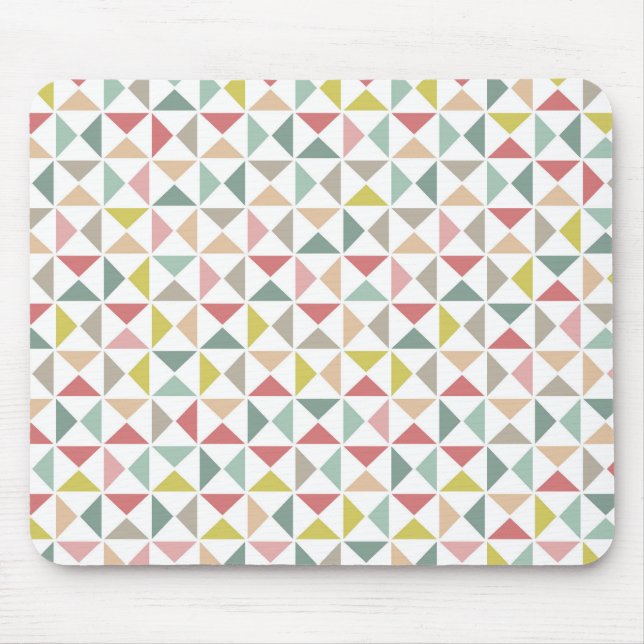 Tapis De Souris Triangles géométriques (Devant)