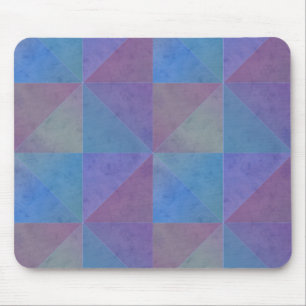 Tapis De Souris Triangles Géométriques Bleus et Violets