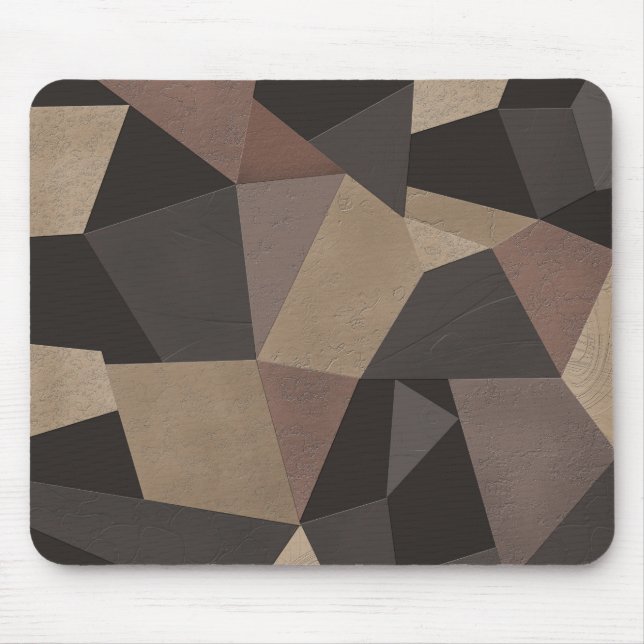 Tapis De Souris Triangles polygonaux géométriques imprimés couleur (Devant)
