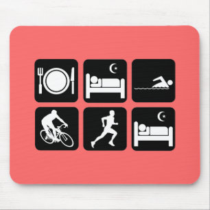 Tapis De Souris Triathlon drôle